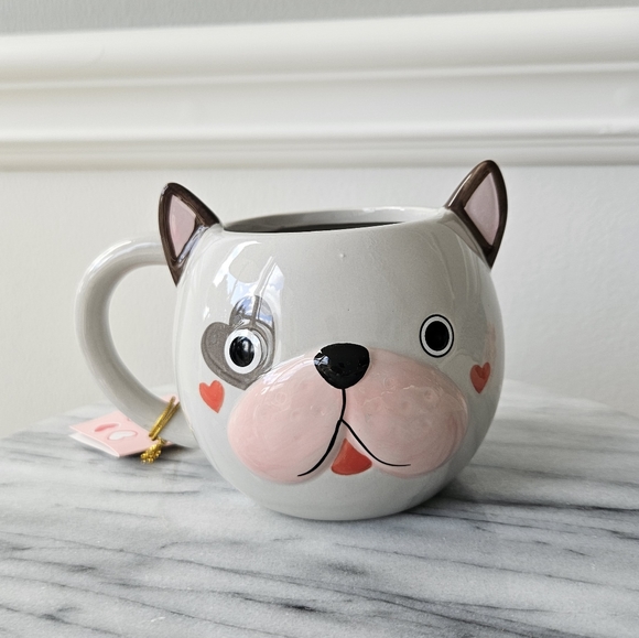 Pug Dog mug with hearts, ceramic Valentines Day Gift Puppy Love - Picture 4 of 4